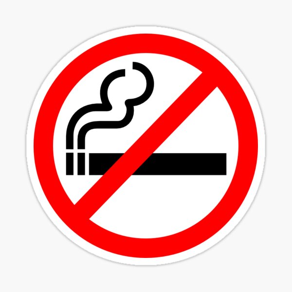 2 X NO SMOKING PLEASE STICKERS SIGNS 