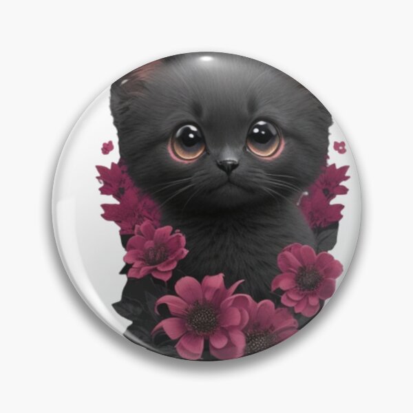 Item preview, cute cat with roses designed and sold by MethukaT.