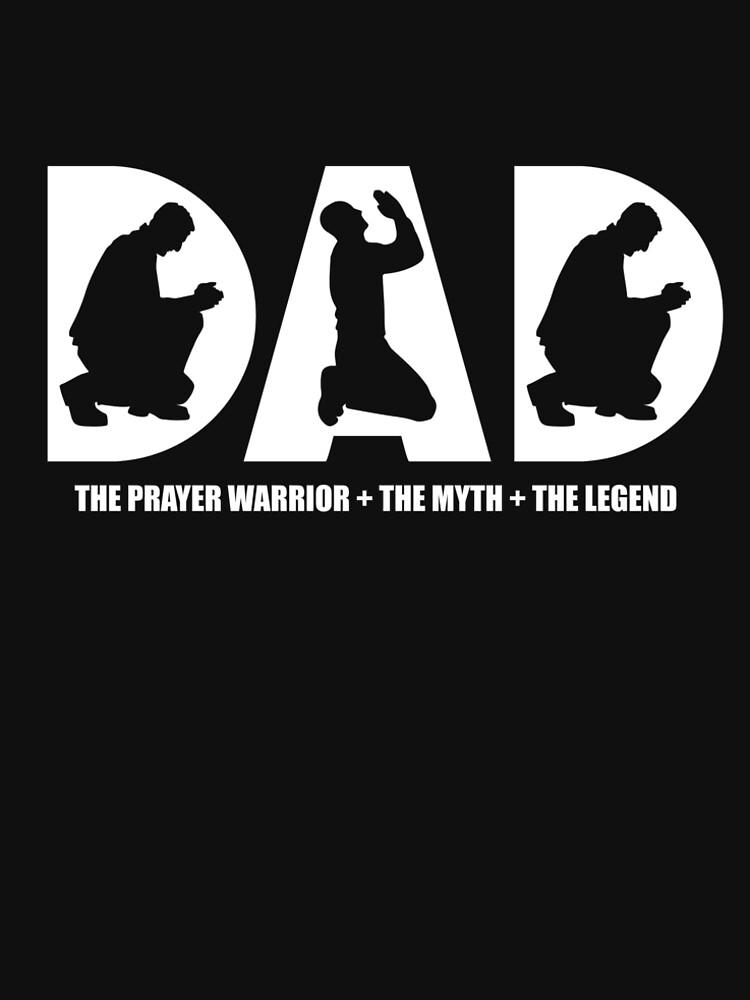 Christian Prayer Warrior Dad Gift Apparel Shirt by TCCPublishing