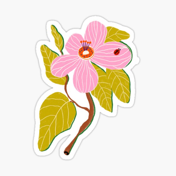 Pink flower Sticker for Sale by gabbyrani  Aesthetic stickers, Floral  stickers, Print stickers