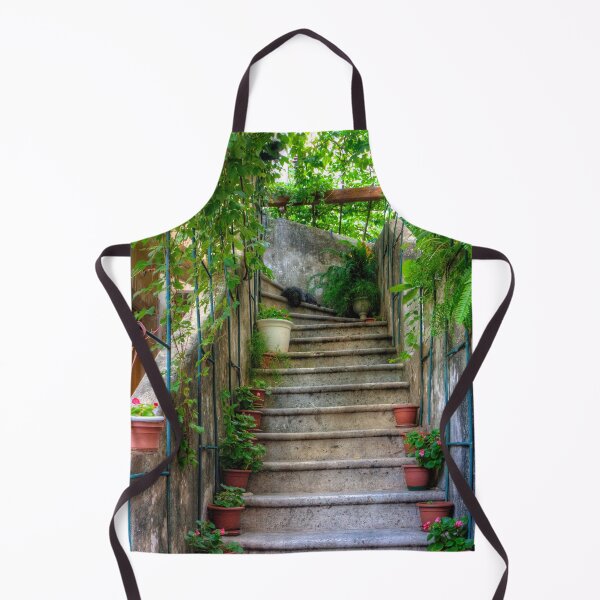 Item preview, Potted plants and a dog on the steps designed and sold by tomg.