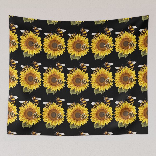 Item preview, Bees on a Sunflowers designed and sold by ArtisShops.