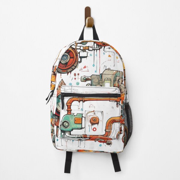 Item preview, Retro-Futurist Vessel: The Boiler's Legacy-Steampunk Mechanical Engineering Design designed and sold by PatriciaReyes.