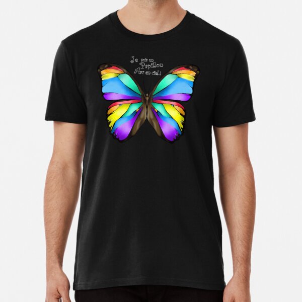 Papillon arc en ciel T-shirt premium
