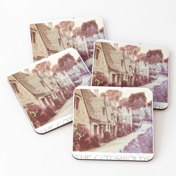 Item preview, Bibury Village Travel Poster, Gloucestershire - An Exquisite Journey Back in Time designed and sold by studioSharonKay.