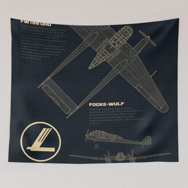 Item preview, Focke-Wulf FW 189 UHU Vintage WW2 Blueprint designed and sold by worldwarvintage.
