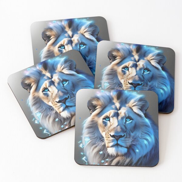 Item preview, Grey and Blue Diamond Lion - Cute Animal designed and sold by joejiing.