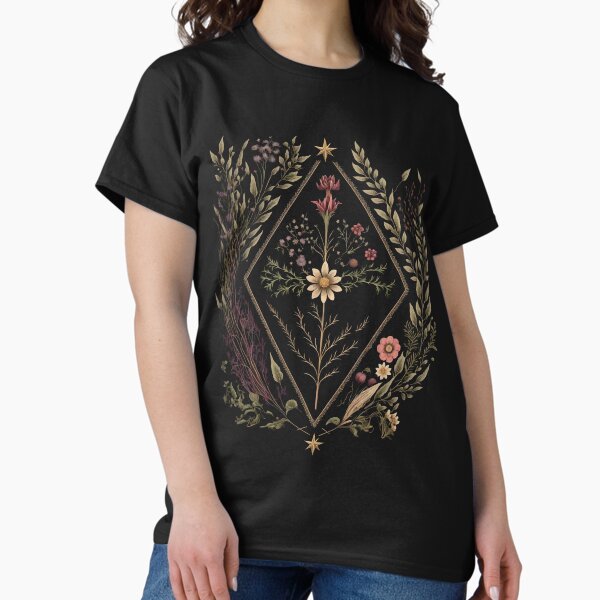 Vista previa del artículo con la obra «Geometría sagrada Wicca Flores silvestres», diseñado y vendido por Enyr.