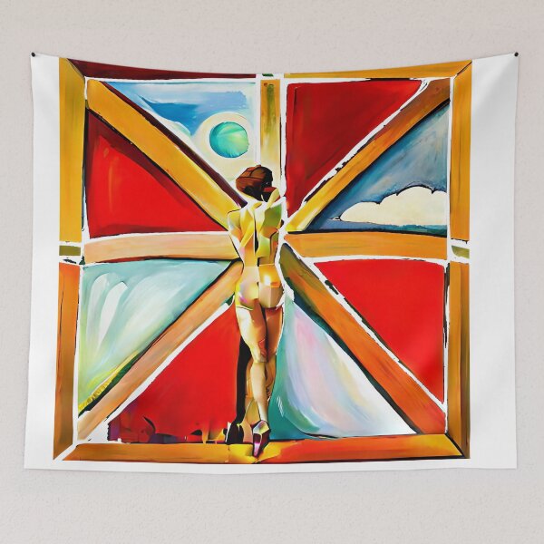 Item preview, Vivid Neo-Constructivism Portrait designed and sold by MyDearWorld.