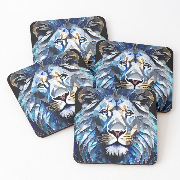 Item preview, Grey and Blue Diamond Lion - Cute Animal designed and sold by joejiing.