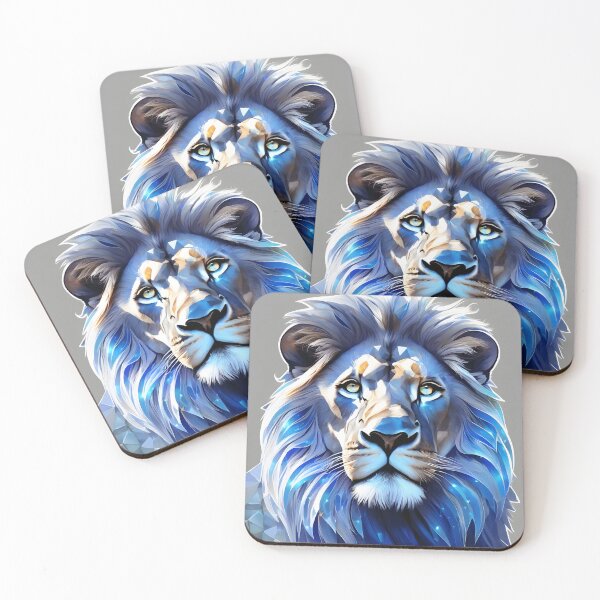 Item preview, Grey and Blue Diamond Lion - Cute Animal designed and sold by joejiing.
