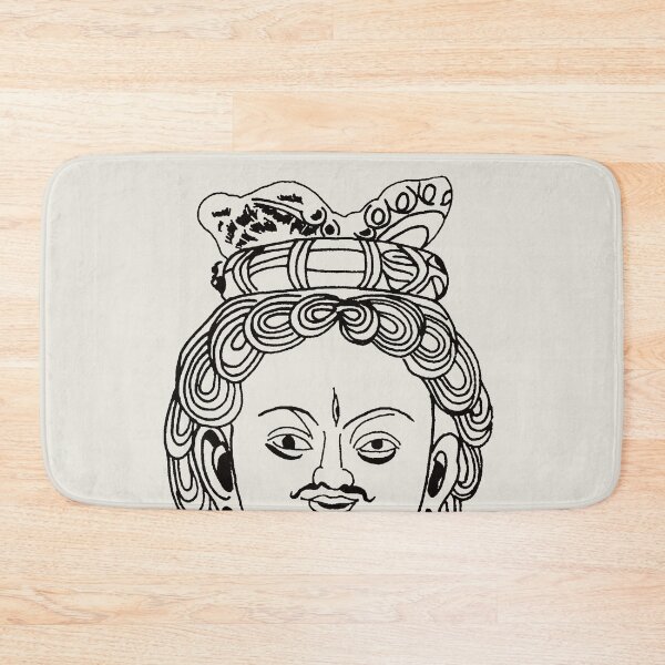 Item preview, Funny Sketch Dunhuang Mogao Three-eyed Buddha's Head Monk  designed and sold by Mulan-Prints.