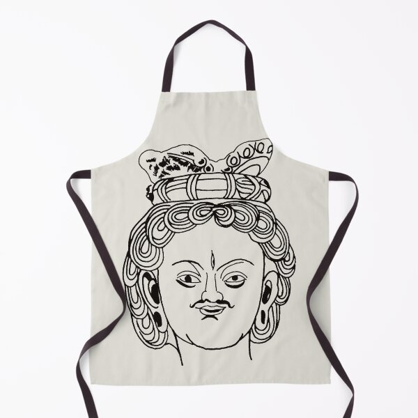 Item preview, Funny Sketch Dunhuang Mogao Three-eyed Buddha's Head Monk designed and sold by Mulan-Prints.