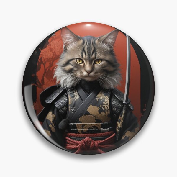 Item preview, Samurai Posing Cat designed and sold by vitorfsouza.