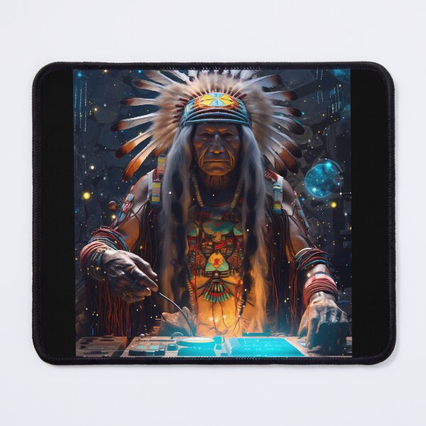 Item preview, "Ancient Wisdom Meets Techno Beats" designed and sold by Art-Vortex-fr.