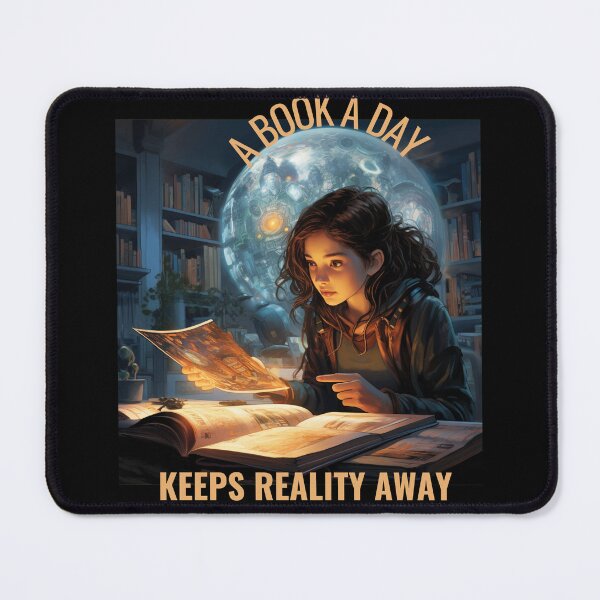 Item preview, A book a Day Keeps Reality Away designed and sold by Lab4YourStyle.