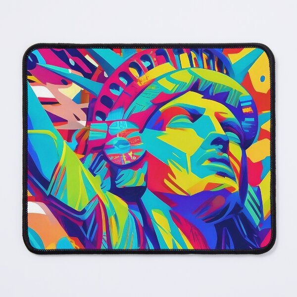 Item preview, Statue of Liberty Pop Art - Iconic Symbol in Vibrant Splendor designed and sold by Freak-Scene.