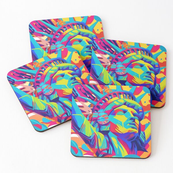 Item preview, Statue of Liberty Pop Art - Iconic Symbol in Vibrant Splendor designed and sold by Freak-Scene.
