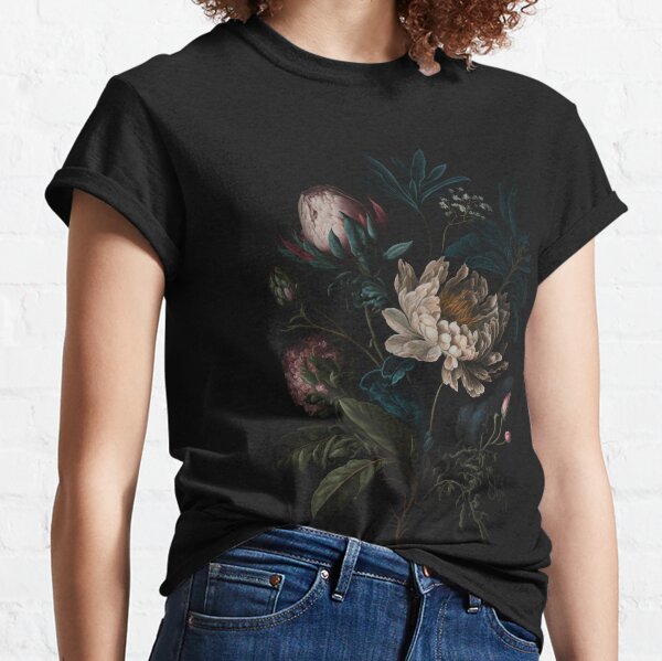 Dark Academia Peony Botanical Classic T-Shirt