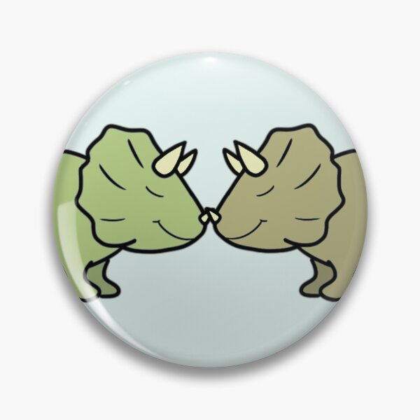 Item preview, LOVEY DINOS: cute cuddly Triceratops love (blue) designed and sold by EmiliaMoscovich.