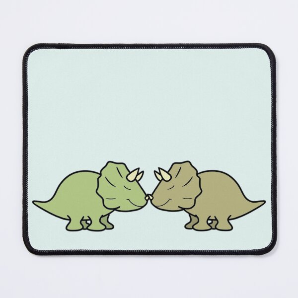 Item preview, LOVEY DINOS: cute cuddly Triceratops love (blue) designed and sold by EmiliaMoscovich.