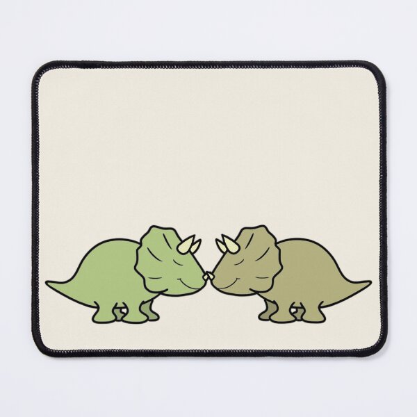 Item preview, LOVEY DINOS: cute cuddly Triceratops love (beige) designed and sold by EmiliaMoscovich.