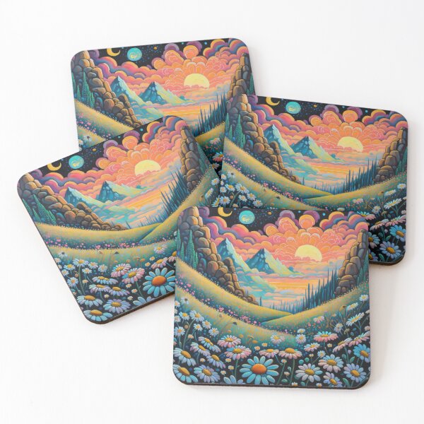 Item preview, Flower field Fantasy Feverfew Painting  designed and sold by MangoArtwork.