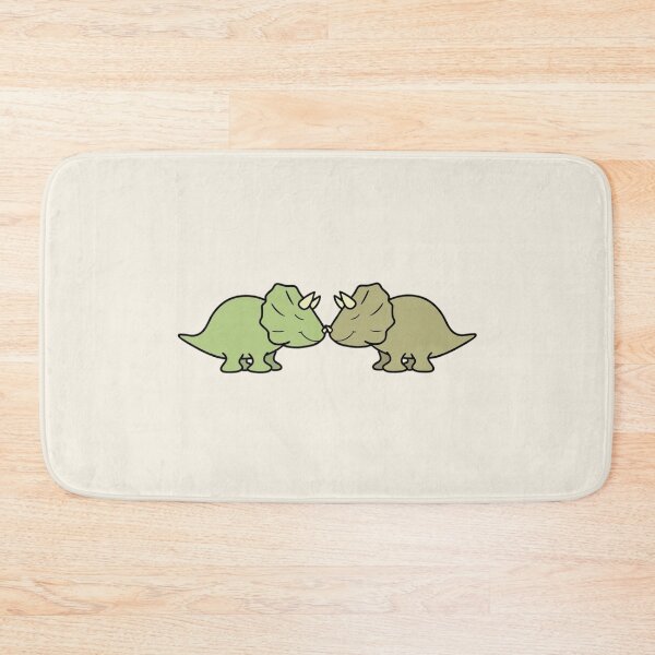 Item preview, LOVEY DINOS: cute cuddly Triceratops love (beige) designed and sold by EmiliaMoscovich.