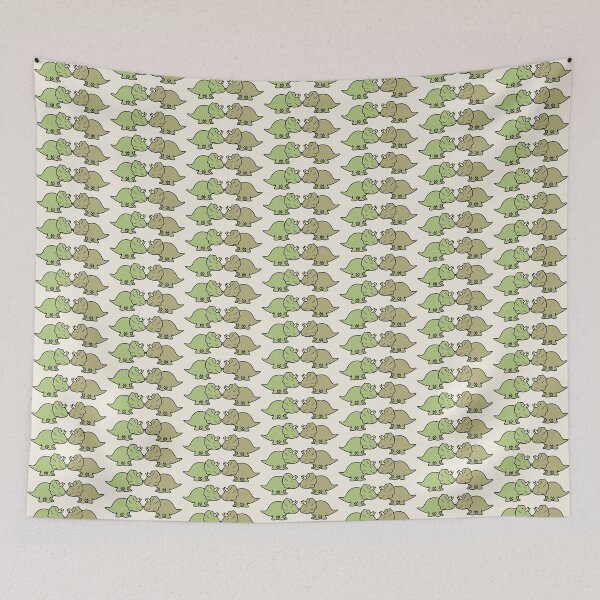 Item preview, LOVEY DINOS: cute cuddly Triceratops love (beige) designed and sold by EmiliaMoscovich.