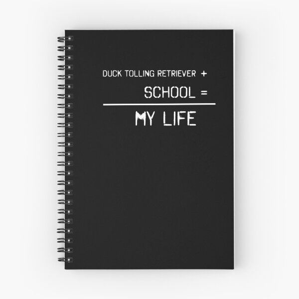 Item preview, Duck Tolling Retriever and school = my life - in white designed and sold by EmeraldeaArt.