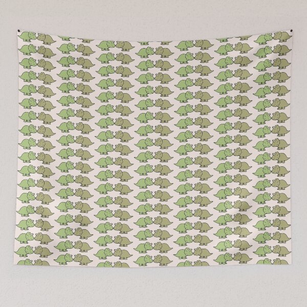 Item preview, LOVEY DINOS: cute cuddly Triceratops love (pink) designed and sold by EmiliaMoscovich.