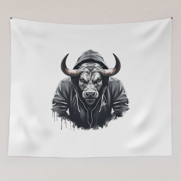 Item preview, Black Bull Brutal Gangsta Art designed and sold by MartynGrey.