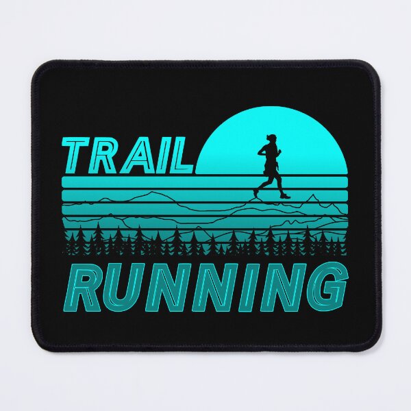 Item preview, Trail running in blue sunset with mountains and forest designed and sold by wejollydigitals.