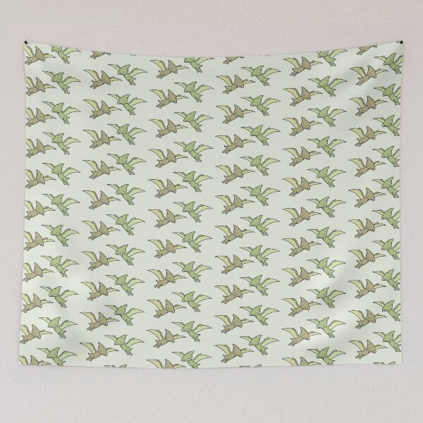 Item preview, LOVEY DINOS: flying Pteranodon couple (green) designed and sold by EmiliaMoscovich.