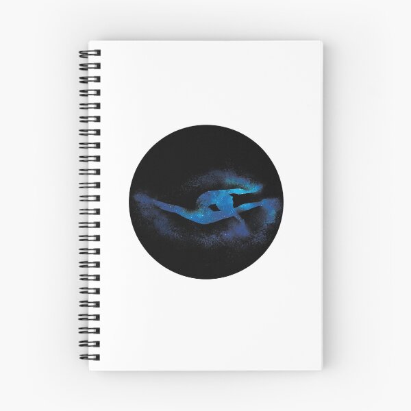 Item preview, Gymnast jump silhouette - sand explosion (blue galaxy) - dance lover / ballet lover / gymnastics lover - gift idea designed and sold by Vane22april.