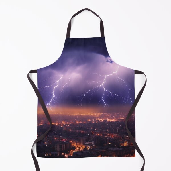 Item preview, Lightning and Thunderstorm over the city skyline 1 designed and sold by Art by Lilia.