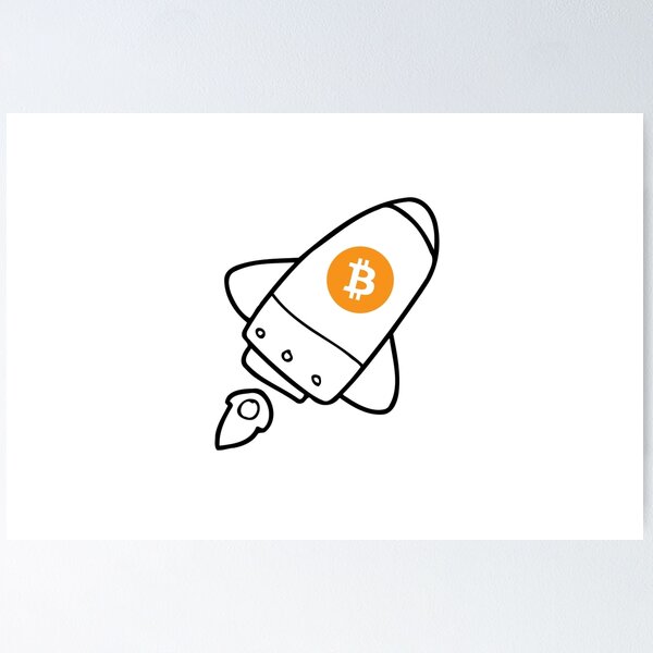 Item preview, Bitcoin Rocket to the Moon (Classic Logo) designed and sold by TheBitcoinBug.