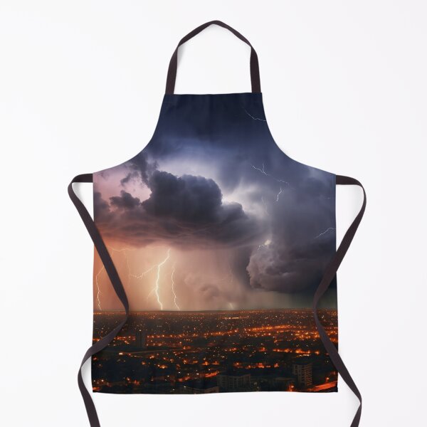Item preview, Lightning and Thunderstorm over the city skyline 2 designed and sold by Art by Lilia.
