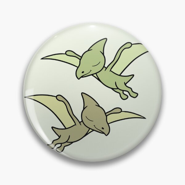 Item preview, LOVEY DINOS: flying Pteranodon couple (green) designed and sold by EmiliaMoscovich.