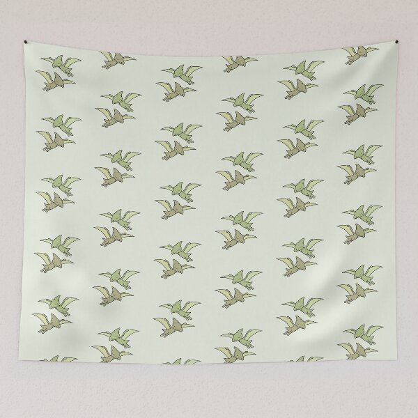 Item preview, LOVEY DINOS: flying Pteranodon couple (green) designed and sold by EmiliaMoscovich.