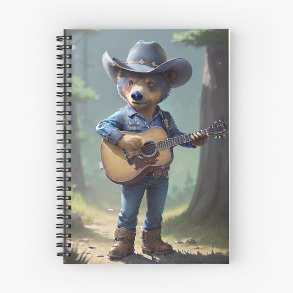 Item preview, a cool bear cowboy playing guitar designed and sold by Pelzi100.