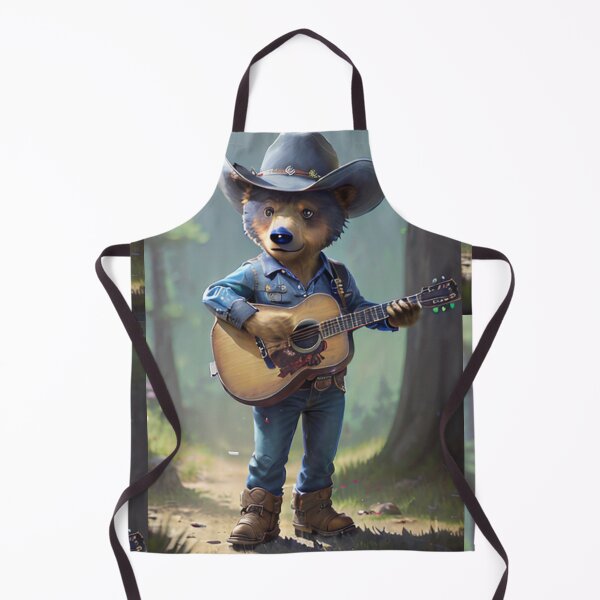 Item preview, a cool bear cowboy playing guitar designed and sold by Pelzi100.