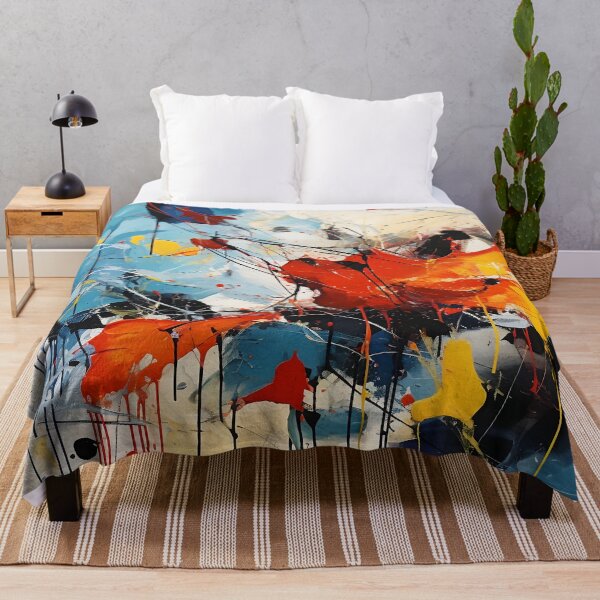 Artikelvorschau, Rot/blaues abstraktes expressionistisches Design entworfen und verkauft von dcrc.