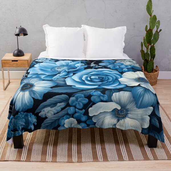 Item preview, Blue flowers texture designed and sold by Quijote-.