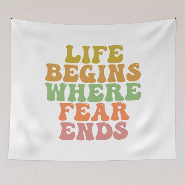 Item preview, Life Begins Where Fear Ends designed and sold by CreativeTag.