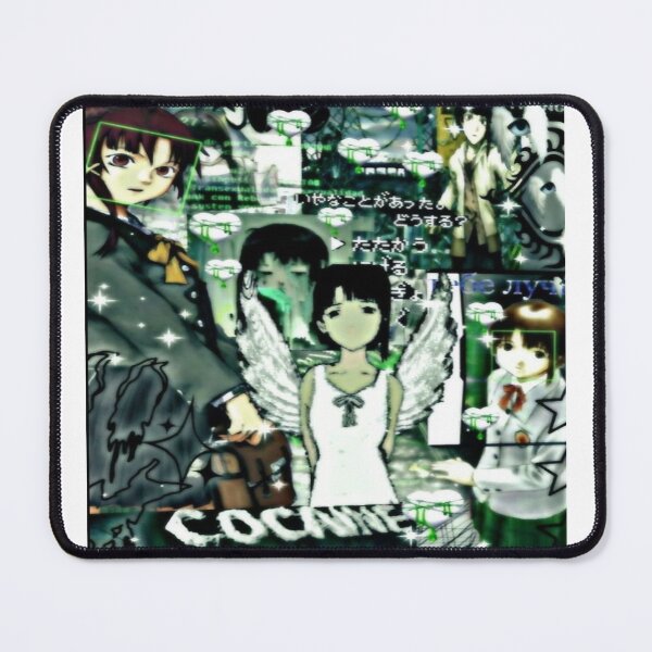 Item preview, Lain - C O C A I N E Green Cybercore Aesthetic Collage  designed and sold by MerikuroCreates.