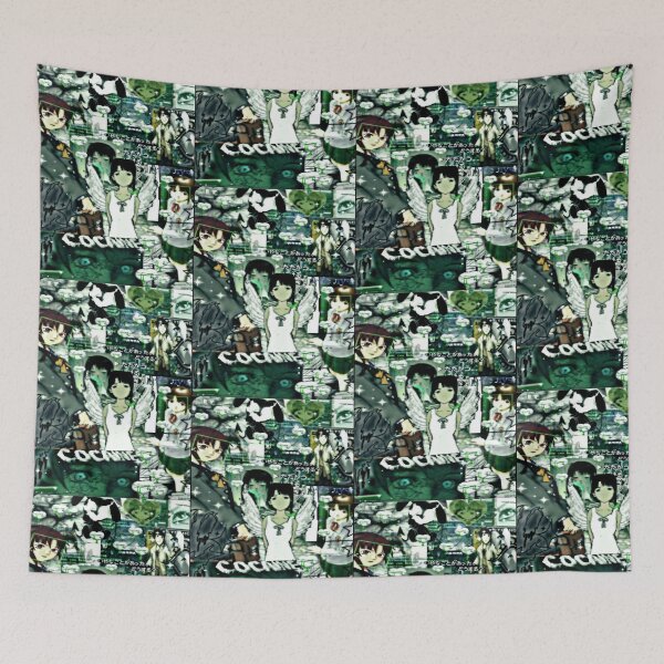 Item preview, Lain - C O C A I N E Green Cybercore Aesthetic Collage  designed and sold by MerikuroCreates.