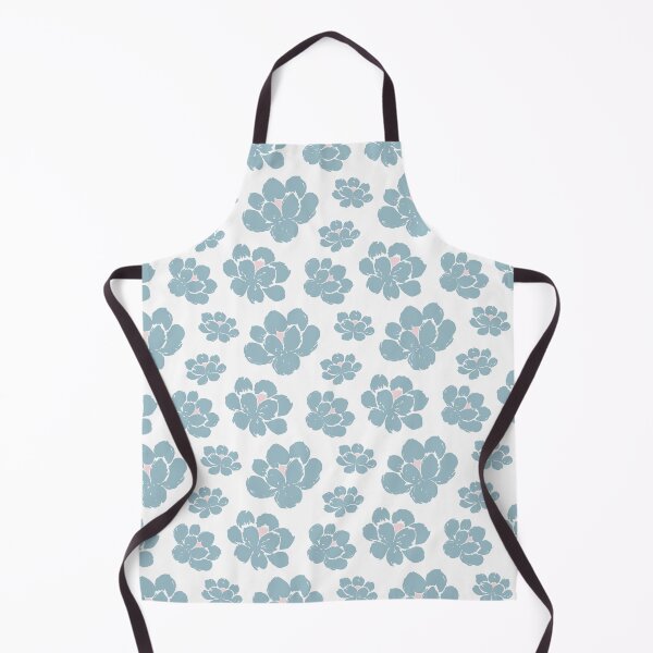 Item preview, Blue white blush floral graphic pattern designed and sold by Mary Hart.