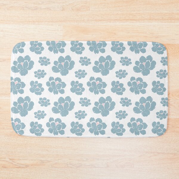 Item preview, Blue white blush floral graphic pattern designed and sold by Mary Hart.