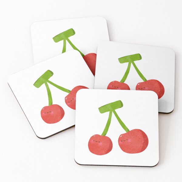 Item preview, cute kawaii red cherry fruit designed and sold by Narukuku.